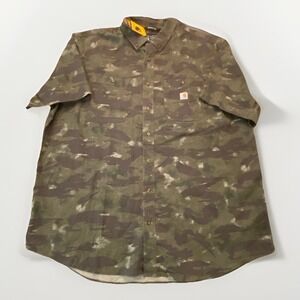 Carhartt Men's 'Rugged Flex' Midweight Canvas Camo Shirt TW5400-M size 3XL Tall